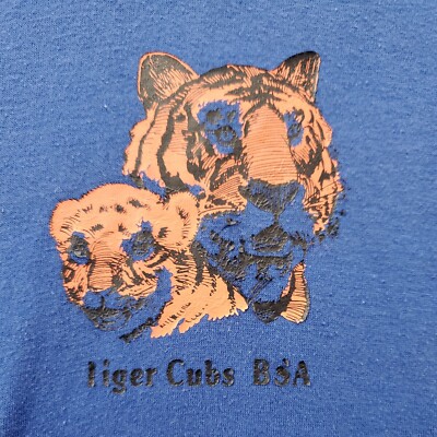 Vintage Tiger-Cubs BSA Single Stitch T-Shirt Large Blue Winterland