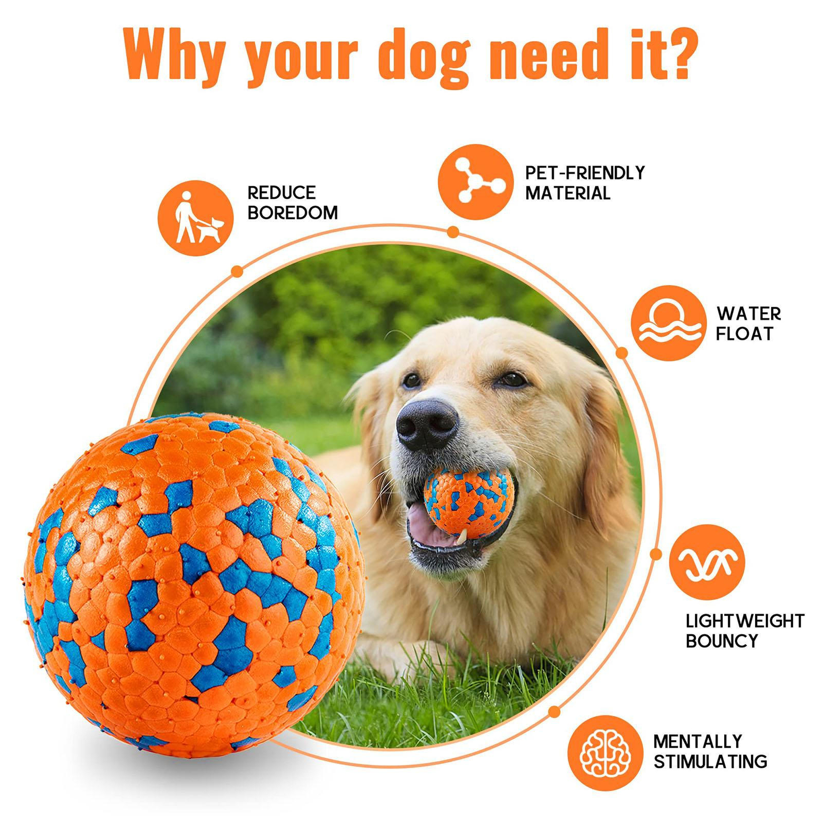 Dog Toys Bal Pet Rubber Solid Ball Resistance To Dog Chew Toys Training For Dogs
