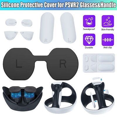 Silicone Pads Glasses Protective Cover Accessories for PS VR2 Headset Controller