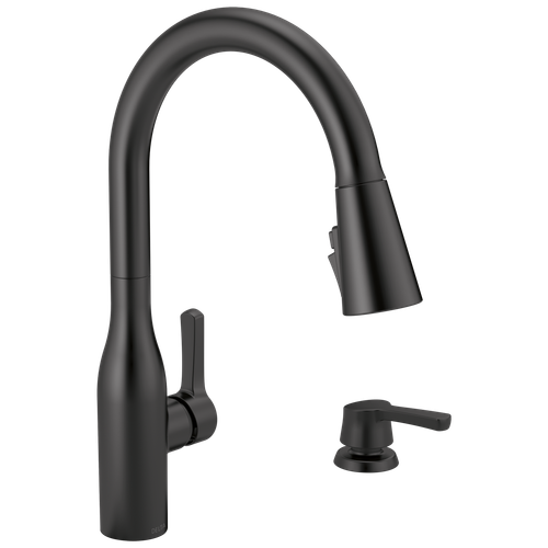 Delta Marca Pull-Down Kitchen Faucet Matte Black-Certified Refurbished