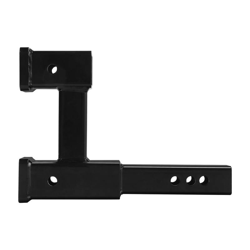 Dual 2" Trailer Hitch Receiver Rise Drop Extender Adapter Tow Truck 4000LB Black