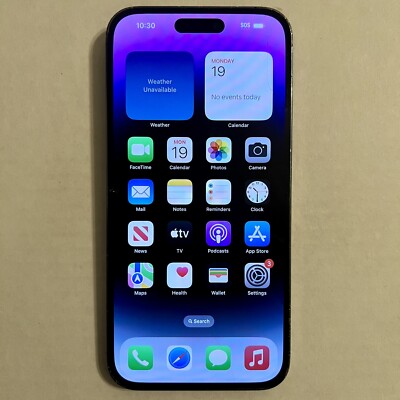 Apple iPhone 14 Pro Max - 128GB - Purple (Spectrum) Cracked Front/Back/Lens
