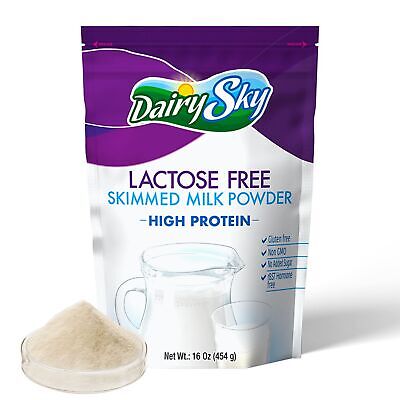 Lactose Free Milk Powder 16oz - Skim Powdered Milk, Non GMO Fat Free for Baki...