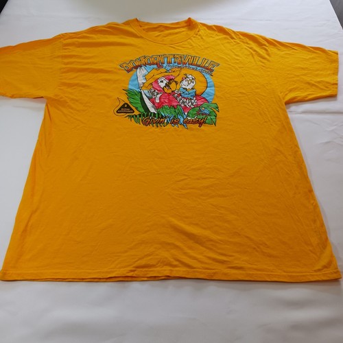 "Donoritaville Givin' Is Easy" Mens 2XL Yellow Graphic T-Shirt Measured Chest 48