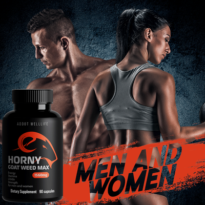Horny Goat Weed, Energy, stamina performance for men women 90 caps 1560mg