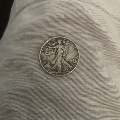 Real 90% Silver Liberty Shim Shell Coin . ( Non Expanded ) Not An Expanded Shell