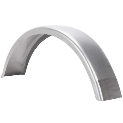 Cycle Standard 6 inch Wide Flat Trailer Fender with Bobbed End - Steel