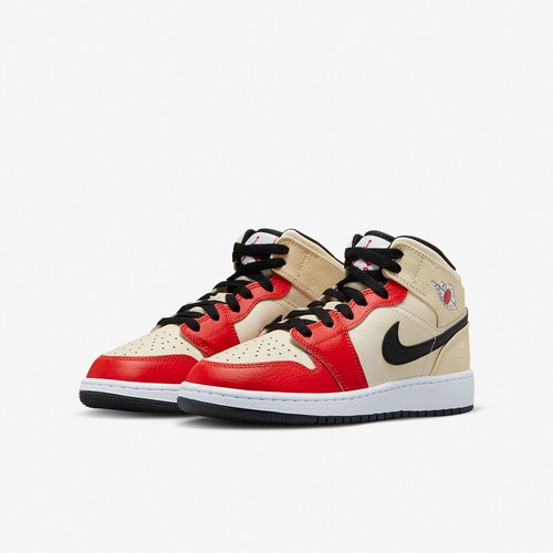 Nike Air Jordan 1 Mid SS GS 88 Dunk Contest Muslin Kids AJ1 Casual DV7012-100