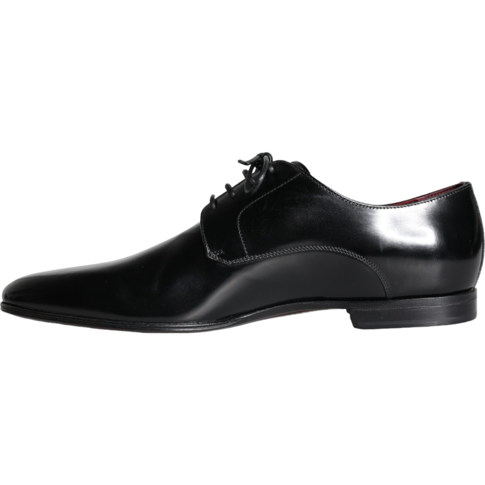 Pre-owned Dolce & Gabbana Shoes Black Calfskin Leather Derby Dress Men Eu43 / Us10 900usd