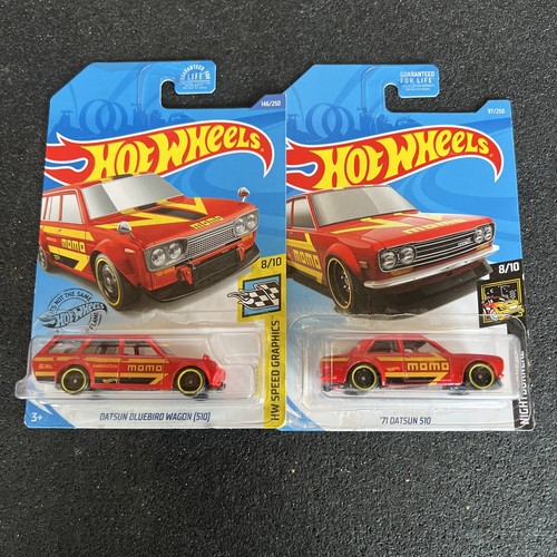 Hot Wheels Red '71 Datsun 510 Bluebird Station Wagon Sedan