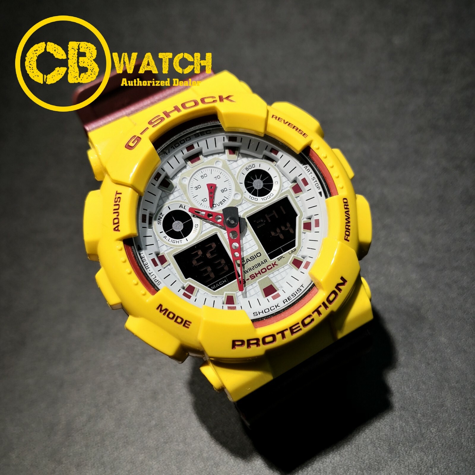 Pre-owned Casio G-shock Analog Digital Ga-100cs-9a Men's Sports X-large Watch