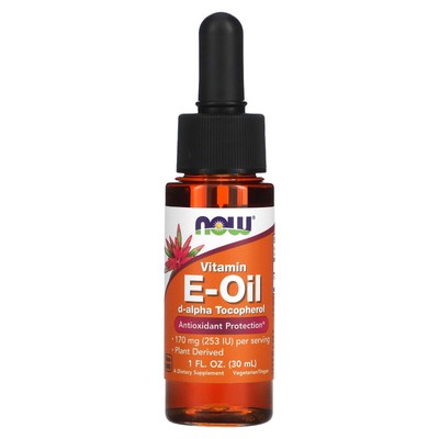 Now Foods Natural E-Oil Antioxidant Protection 1 жидкая унция 30 мл Качество GMP