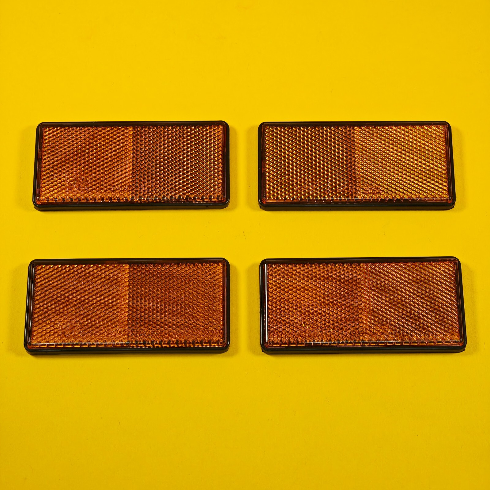 Amber Reflector Self Adhesive Radex Side Light for Trailer Caravan Horsebox 4Pcs