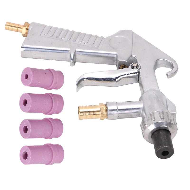 Sand Blasting Gun Sandblaster with Ceramic Nozzles Extra Iron Nozzle