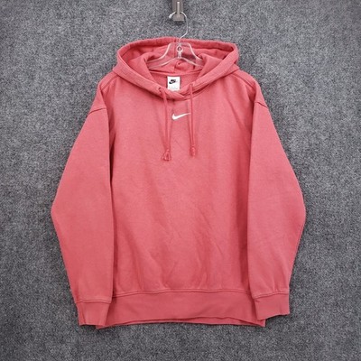 Nike Phoenix Fleece Oversized Center Swoosh Hoodie Mens XS Extra Small Pink