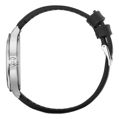 Pre-owned Victorinox Swiss Army Men's Watch Alliance Silver Tone Case Black Dial 241904