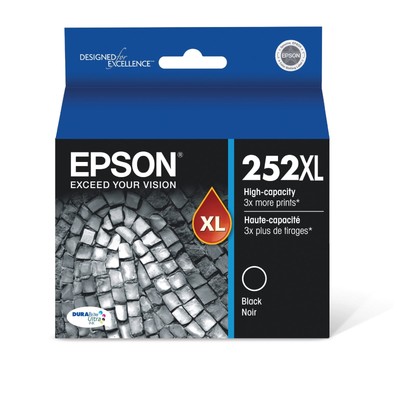 EPSON 252 DURABrite Ultra Ink High Capacity Black Cartridge (T252XL120-S) Wor...
