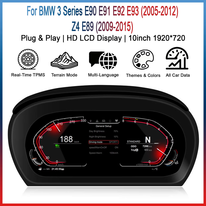 Digital instrument cluster For BMW 3 Series E90 E91 E92 2005-2012/Z4 E89 2009-20