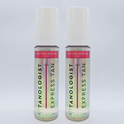 Lot Of 2 Tanologist Express Tan Self-Tan Mousse Light 6.76 Oz