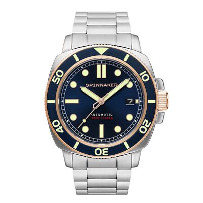 Pre-owned Spinnaker Hull Diver Stainless Steel 42mm Japanese Automatic Wristwatch