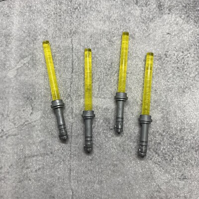 4pack Yellow Lightsaber Blocks Weapons Accessories Lot for Minifigures A7Ls02