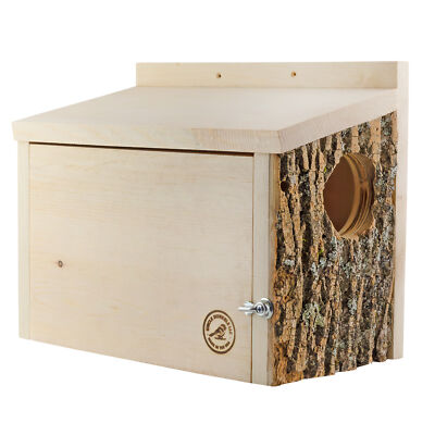 Squirrel Nesting Box, Handcrafted Wood Winter Outdoor Shelter