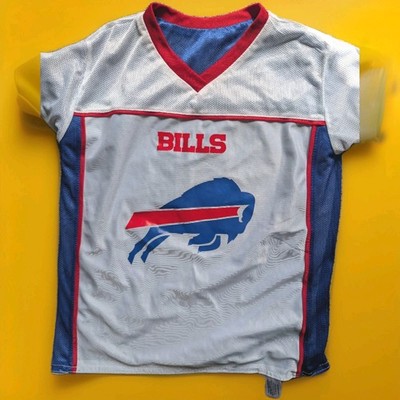 Buffalo NFL Bills Flag Football Jersey Reversible Blue White Kids Youth M Shirt