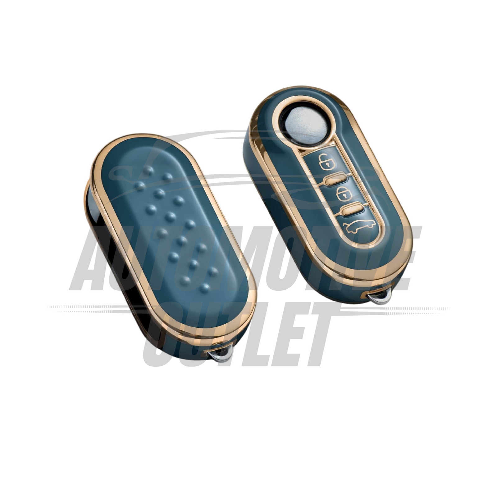 3 BUTTON KEY COVER FOB CASE BLUE FOR FIAT 500 DUCATO DOBLO PUNTO PANDA BRAVO 2