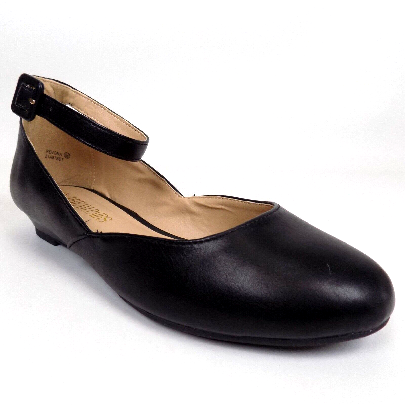 Dream Pairs Renova Low Wedge Women's Ankle Strap Shoes Size 6.5 M, Black 9269