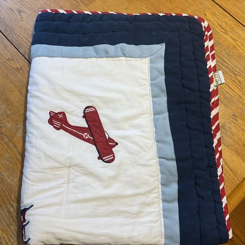 SWEET JOJO DESIGNS NURSERY/CRIB 4-PIECE SET - VINTAGE AIRPLANES - RED/WHITE/BLUE