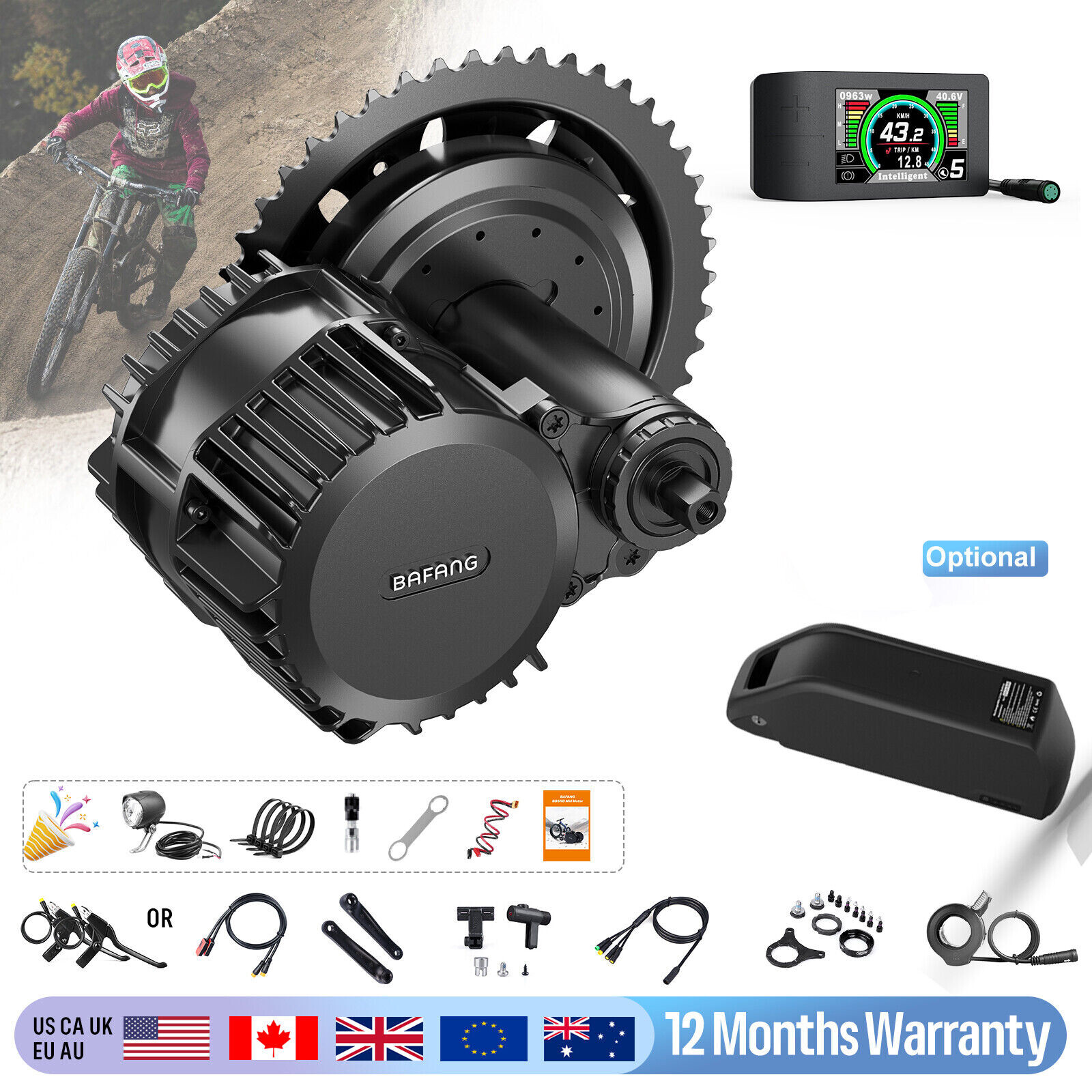 52V1000W Bafang Mid Drive Conversion Kit DIY Electric Bike 6