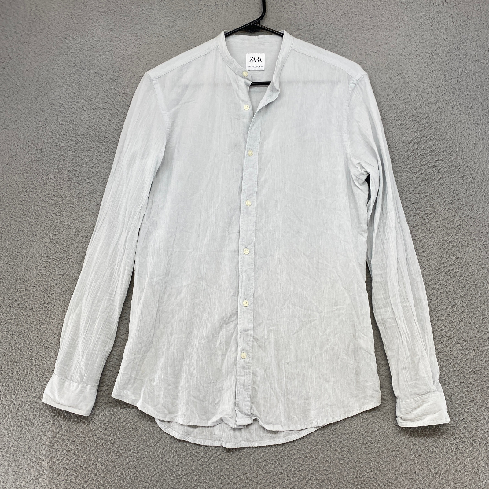 定価1.6万】 超美品 ZARA ザラ シルク100% シャツ グレー M 03819008430-e1.jpg?ts=
