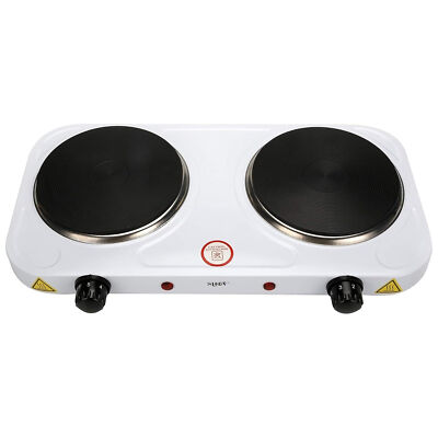 SHOV Doppel-Kochplatte 2500W – Elektroherd mobil Camping Küche 2 Kochfelder