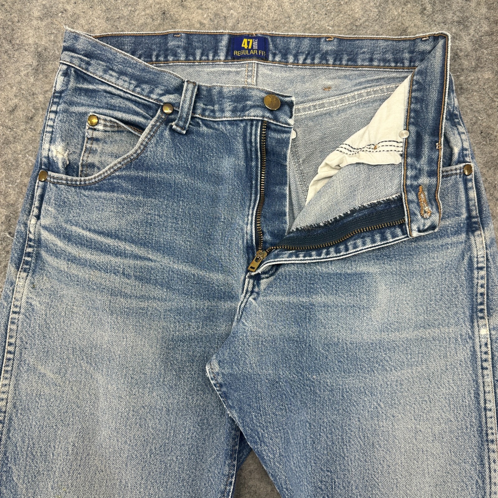 Mens 30x36 Blue Straight Leg Regular Fit Cowboy 90s