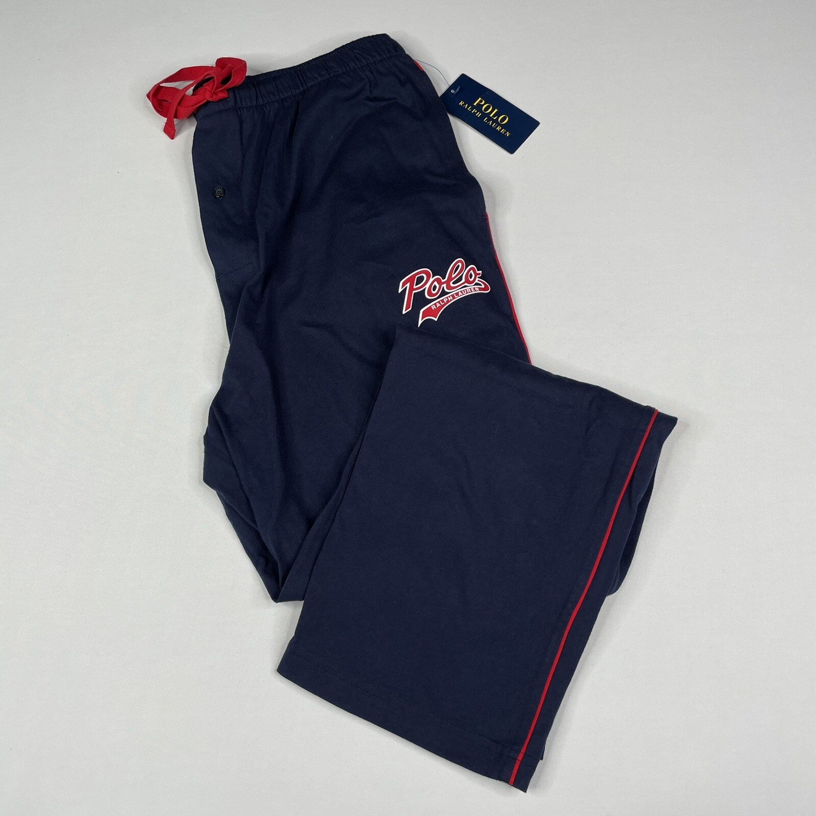 Polo Ralph Lauren Mens LARGE Pajama Lounge Pants Sleepwear Navy/Red Polo 67  | eBay