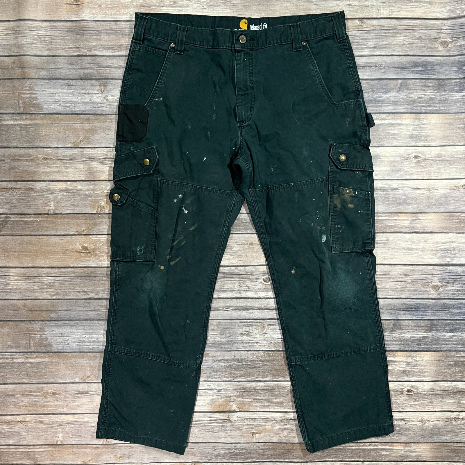 Carhartt Double Front Knee Paint Distressed Cargo Pants