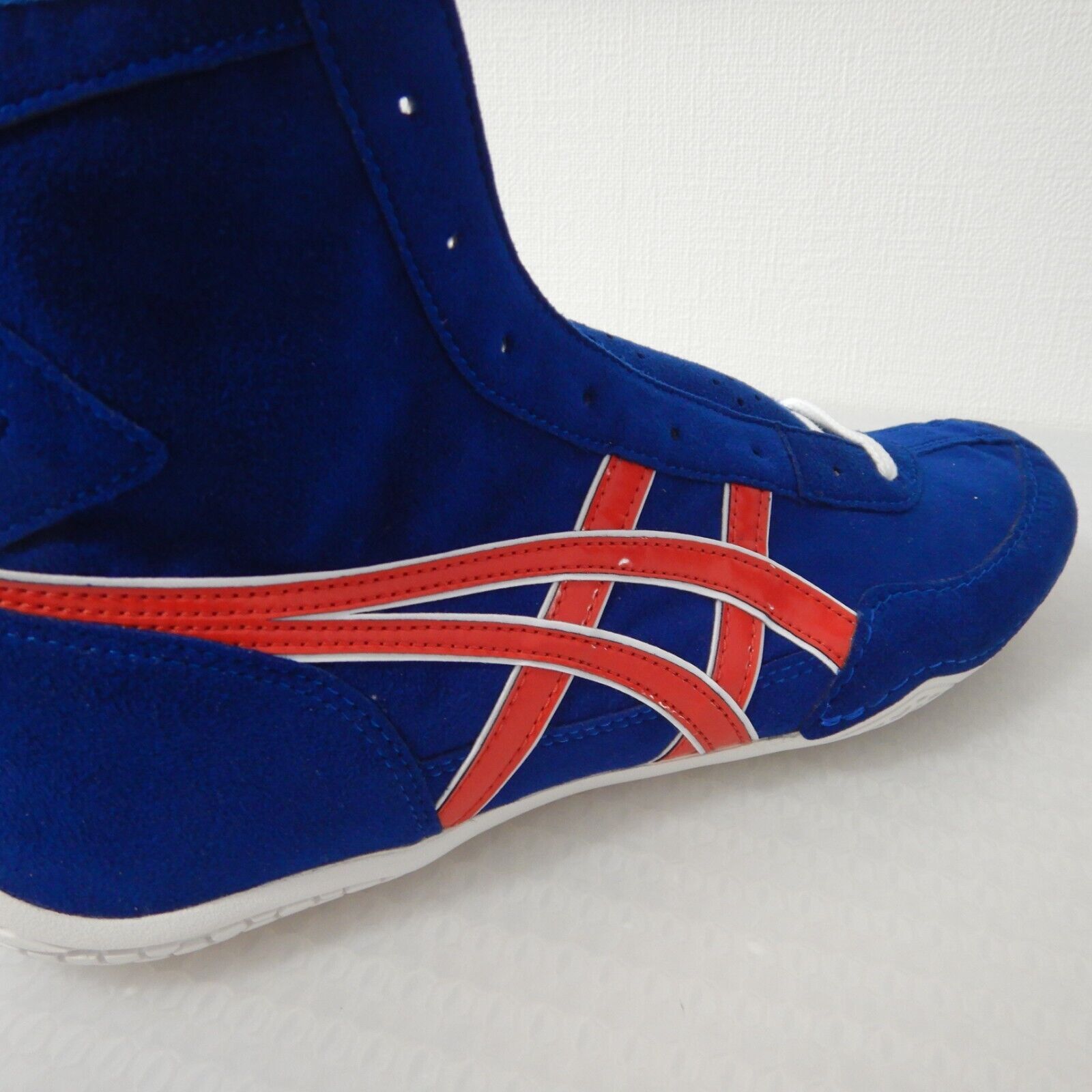 Pre-owned Asics Wrestling Shoes 2023 1083a001 Ex-eo Twr900 Blue X Red X White With Box