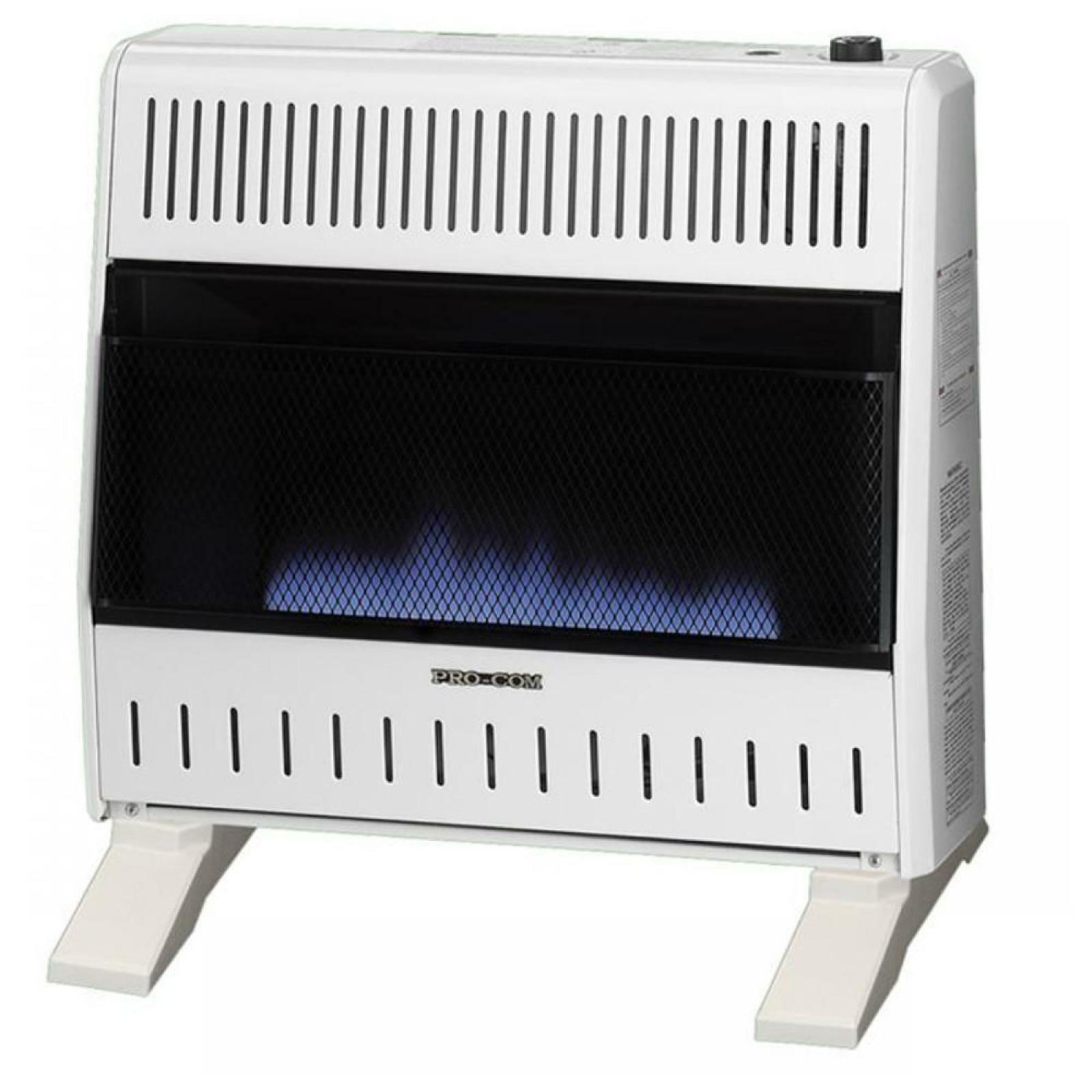 30,000 BTU Blue Flame Ventless Dual Fuel Heater with Base ...