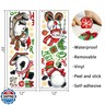Mfault Merry Christmas Snowman Wall Decals Stickers, Xmas Tree Sleigh Peppermint Candy Decorations Bedroom Art, Snowflake New Year 2026 Party Home Kitchen Decor Winter Holiday Gift
