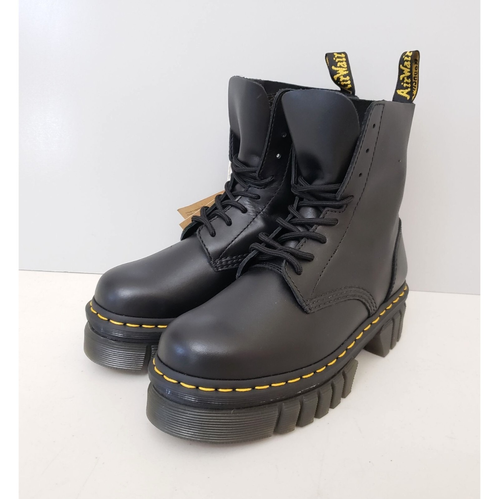 Doc Martens Audrick 8 Eye Boots in Black Leather Womens Size