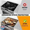BSFHH Heat-Resistant Glass Stove Top Cover with Anti-Slip Rubber Coating – Electric Stove Protector, Scratch-Resistant, Expands Counter Space, Stylish Kitchen Decor (Dessert)