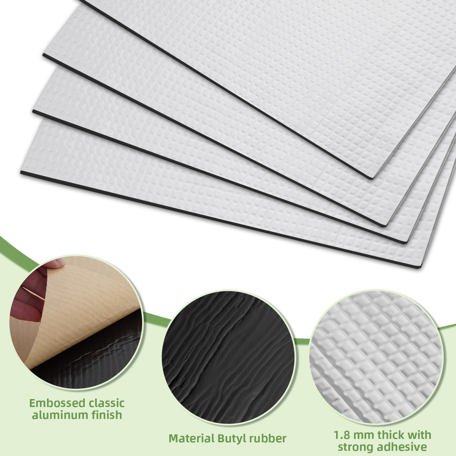 Sound Proofing Putentfun 20 Sqft Car Sound Deadening Mat, 80 Mil 2mm ...