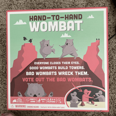 Hand-To-Hand Wombat Party Game By Exploding Kittens New/opened box