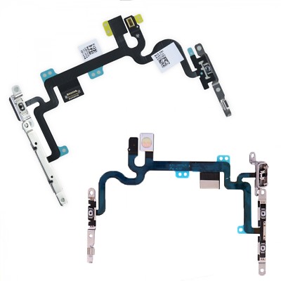 For iPhone 7 Power Flex Cable Volume Buttons Mute Switch With Brackets & Flash