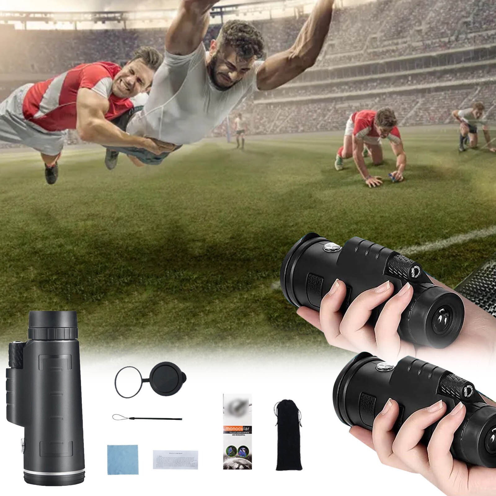 Portable Monocular With Long Range Zoom For Outdoor Boating  Sightseeing