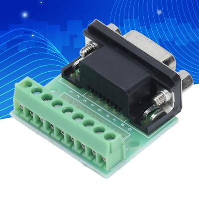 DB9 Female Terminal Breakout Board 9 Position Screw Adapter For RS232 RS485