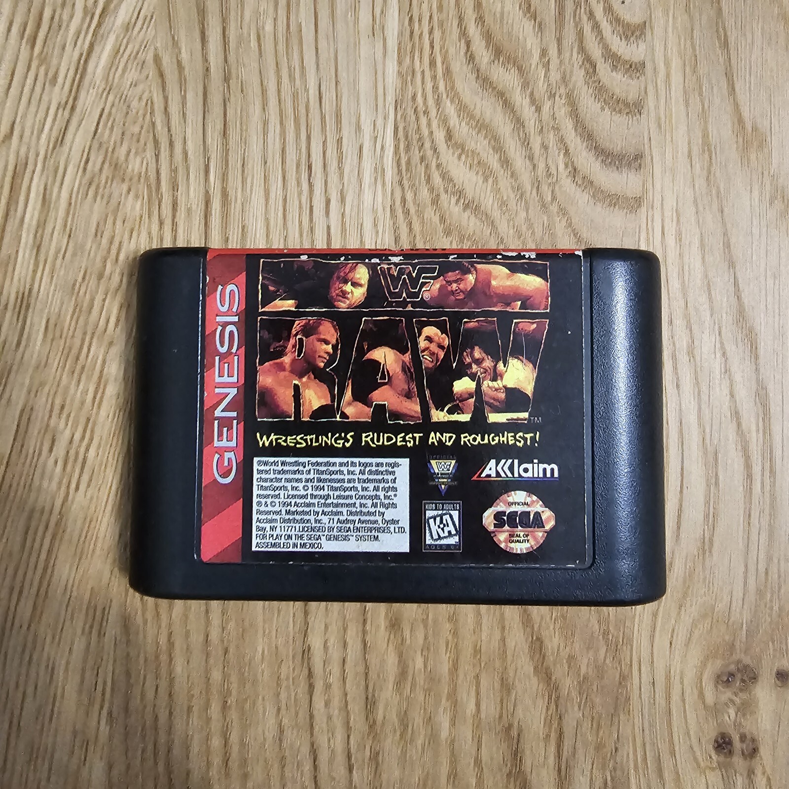 WWF Raw Sega Genesis Authentic 