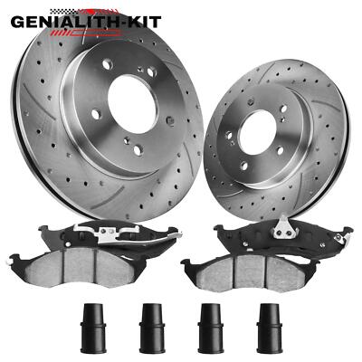 Front Drilled Rotors Ceramic Brake Pads for 93-02 Nissan Quest Mercury Villager