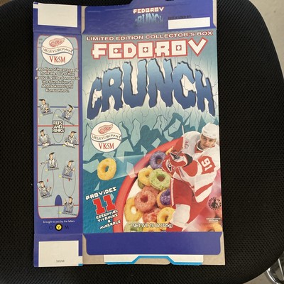 Fedorov Crunch  Detroit Red Wings Collector's Cereal Box - Flat - Sergei Fedorov