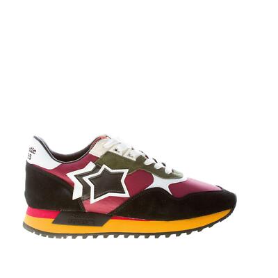 ATLANTIC STARS scarpe uomo Sneaker Draco in camoscio nero più bordeaux